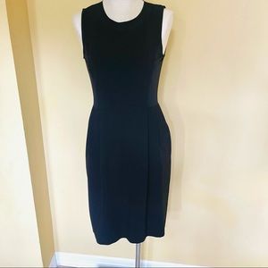 DKNY tailored black sleeveless wool dress sz 4